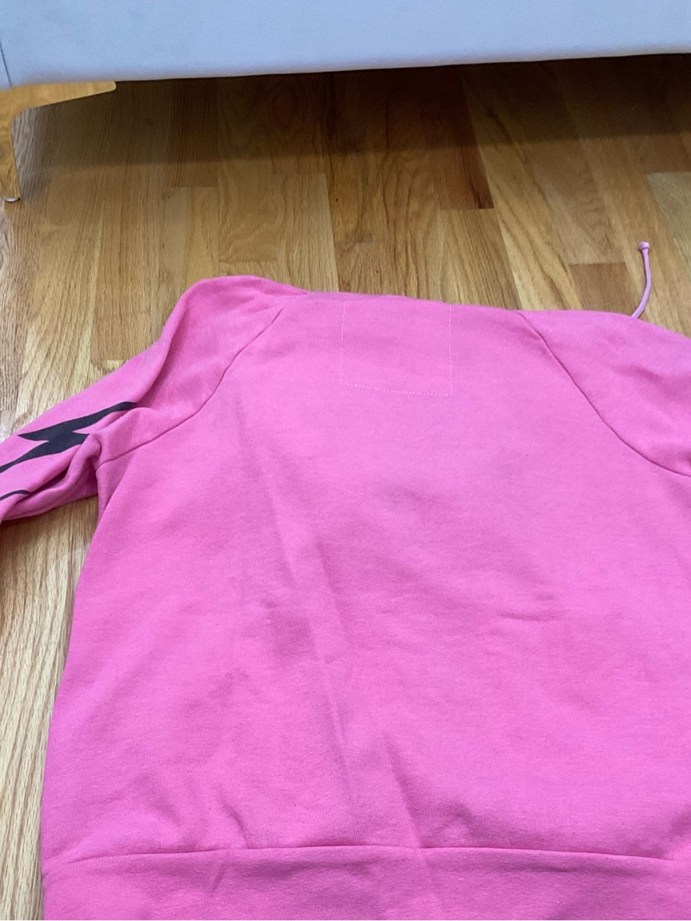 Aviator Nation Pink Pullover Hoodie with Sleeve Lightning